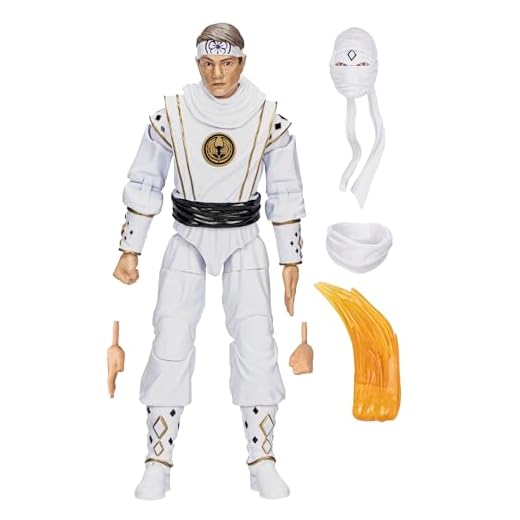 Hasbro Power Rangers x Cobra Kai Ligtning Collection Morphed Daniel LaRusso White Crane Ranger 15 cm
