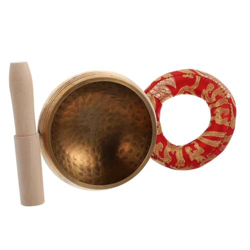 Toddmomy 1 Set Copper Bowl Buddha Sound Bowl Healing Music Instrument Meditation Tool Meditation Supplies Buddhist Supplies