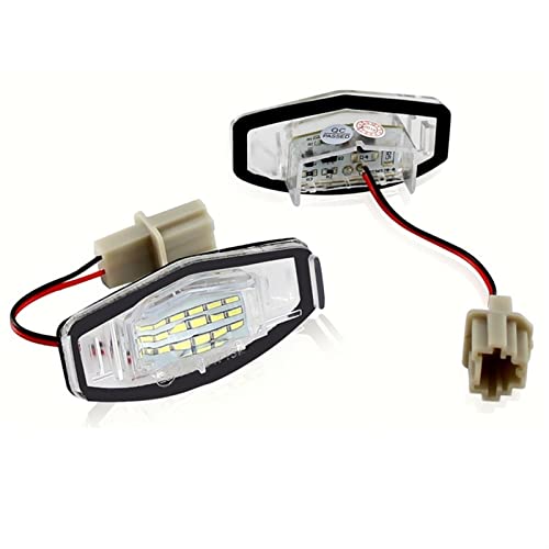 2 Luces de matrícula blanca para viajes seguros en Acura RL Odyssey y remolques de camping