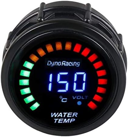 AL 2インチ 52mm デジタル アナログ LED エレクトロニック ウォーター 温度 温度 ゲージ スモーク ブラック AL-J