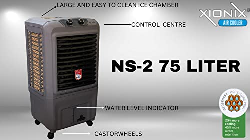 Image of Fresh Plastic Powerful 3 Speed Motor Desert Cooler | White |NS 2 16 | Pack Of 2