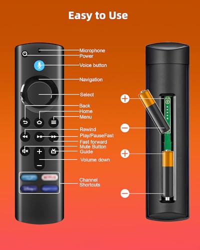 Ersatz Sprachfernbedienung für AMZ F-1re S-t1ck TV(2nd Gen, 3rd Gen, 4K, 4K Max, Lite, HD) Cube (2nd Gen, 3rd Gen),Mit Vier Tastenkombinationen und Bluetooth-Funktionalität (3RD)