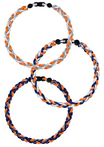 SUPBOMM 3 pcs Baseball Rope Necklaces League Team Colors Braided Necklace Baseball Team Gifts Astros