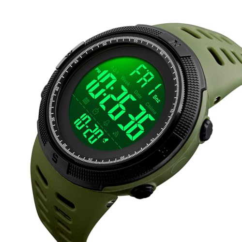 Reloj Deportivo para Hombre Reloj Electrónico Función de Alarma Resistente Al Agua hasta 50 M para Ideal (DE Verde) Reloj Deportivo para Hombre Reloj Electrónico Función de Alarma Resistente Al Agua hasta 50 M para Ideal (DE Verde)