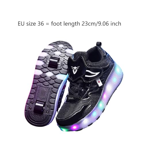 Image of Kids LED Roller Shoes Casual Skating Shoes with Double Wheels for Boys Girls 23cm|Sporting Goods | Outdoor Sports | Inline & Roller Skating | Roller Skates | Youth