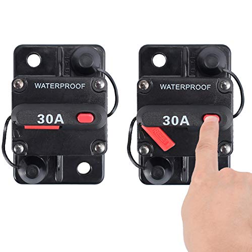 Maso 30 Amp Waterproof Car Circuit Breaker With Manual Reset Suitable For Motor Auto Car Marine Boat Bike Stereo Audio 12V-24V Dc #TOP6