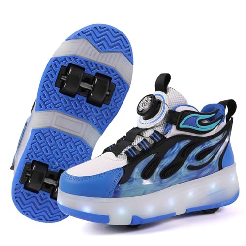 16 Modes Roller Skate Shoes with Wheels, Sneakers for Kids Boys