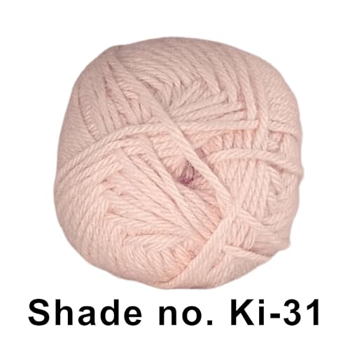 Image of VCR Baby Pink Yarn, 100 Grams Hank, 190 Meters Length, Acrylic Ball for Crochet and Knitting, Soft Crosia Threads, Pack of 1 Yarn, Suitable for DIY Crafts