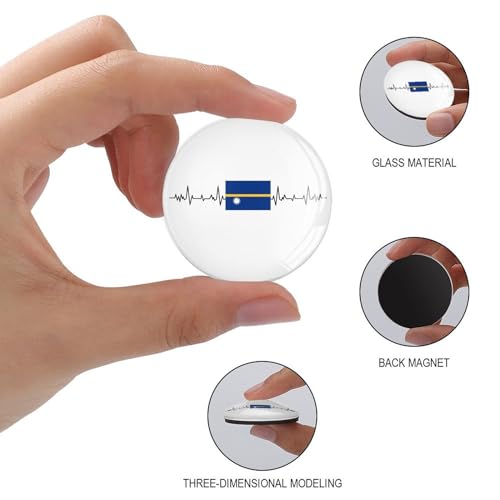 Imanes de cristal para nevera elegantes con imanes fuertes de banderas 3