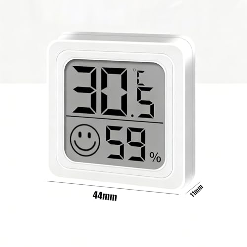 4 Pack Mini Digital Thermometer Hygrometer,Humidity Gauge with ℃/℉ Switch,Humidity Meter Temperature Monitor for Cellar Reptile Incubator Closet