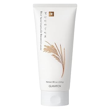 Rice Niacinamide Foam Cleanser, Hydrating & Brightening Face Wash, Alcohol-Free, with Rice Bran Water & Ferment