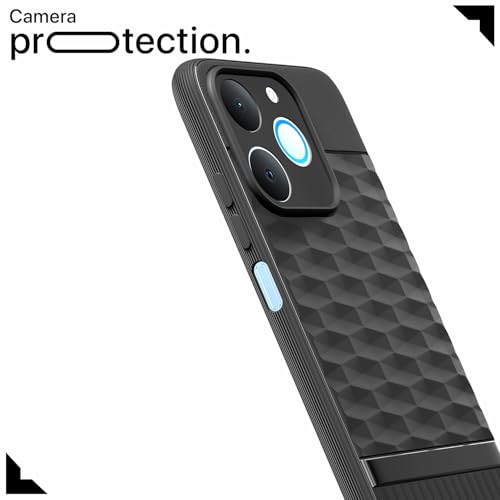 Image of Outlouders Back Cover for Realme P4 Lite 4G | Full Camera Protection | TPU Soft Flexible Shockproof Bumper Case (Black)