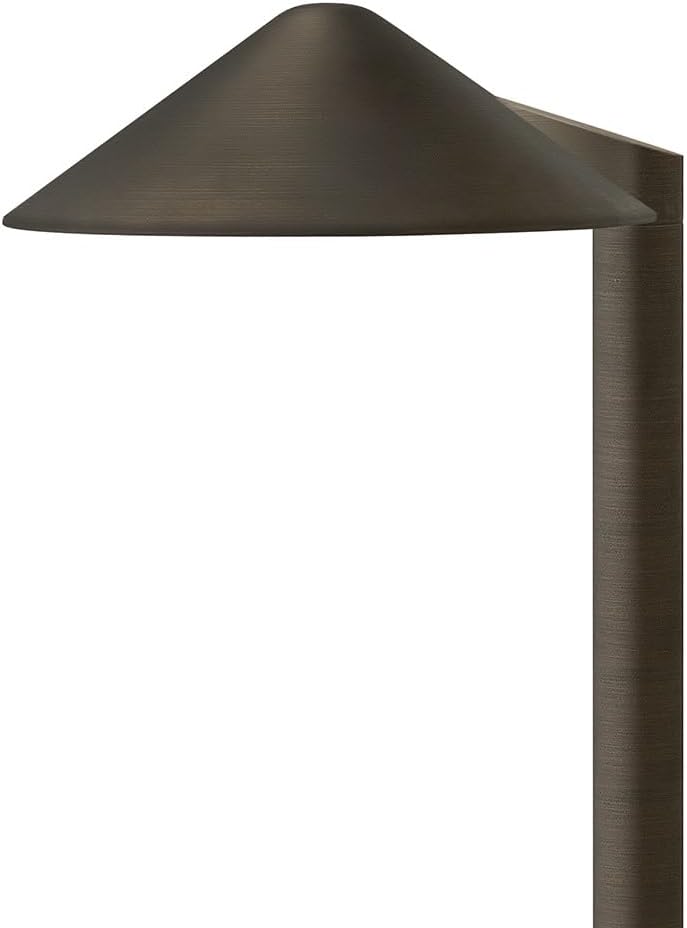 Hinkley Hardy Island Path Light 12V Round Side Mount Led Path Light, Low Voltage Brass Satin Black