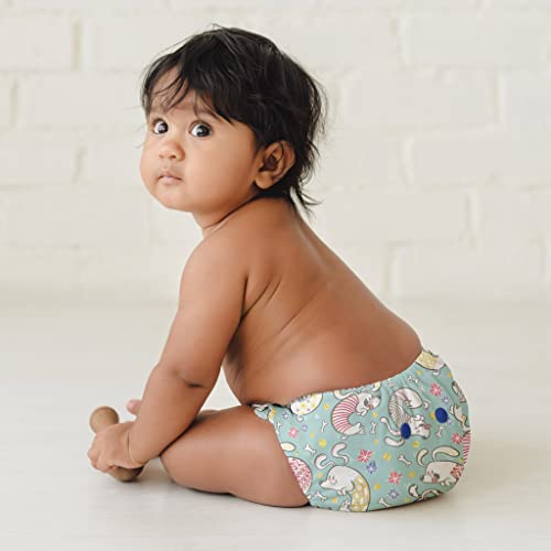 Image of SuperBottoms Swimming Diapers for Babies & Toddlers - Reusable & Adjustable Swim Diapers - Washable Cloth Diapers - Skin Friendly Fabric - Easy to Clean - Fits 3M - 3Y