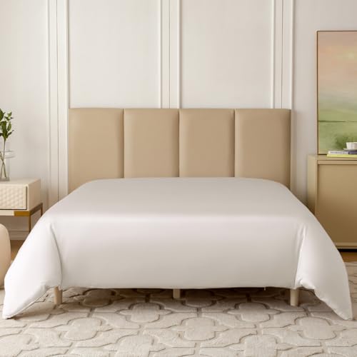 THXSILK 22 Momme 1 Pcs Silk Duvet Cover, 100% Top Grade Pure Mulberry Silk Upscale Series Comforter Cover with Zipper (Queen, Cream White)