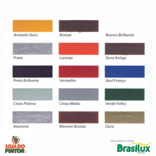 Tinta Esmalte Direto na Ferrugem 900ml Brasilux Cor Preto
