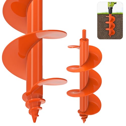 SELEWARE Auger Drill Bit for Planting 4"x12" Drill Auger for 3/8" Hex Drive