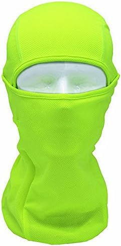 HFDA 7in1 Balaclava Ski Mask Premium Face Mask Windproof Motorcycle Neck Warmer Gaiter Breathable Tactical Balaclava Hood Quick Dry Cycling Headgear Thermal (Fluorescent Green)