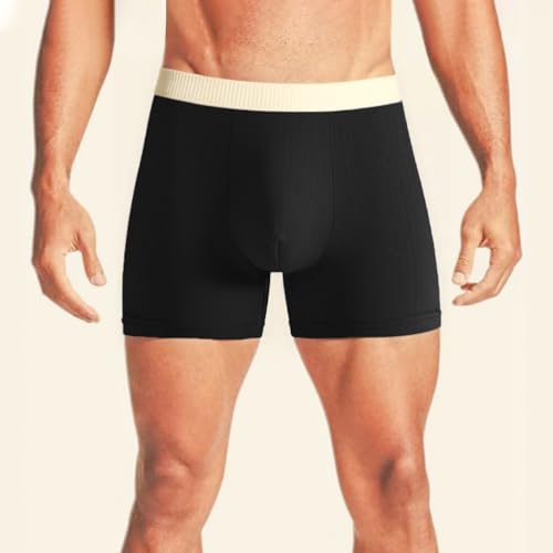 3 Pack Trunks for Men Breathable Cotton Underwear Low Rise Panties Soft Stretch Boxer Briefs4