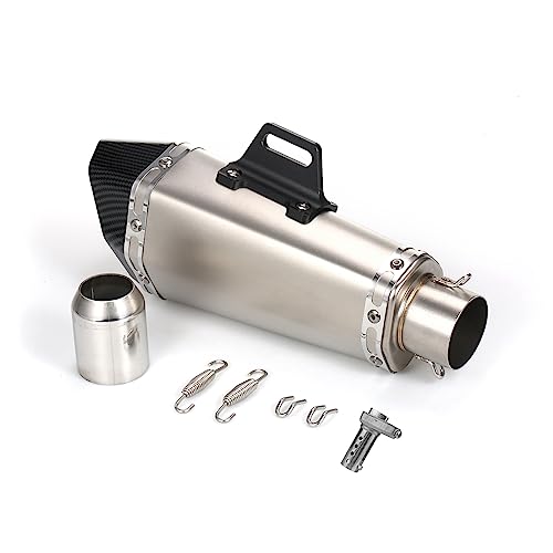 Shkalacar Silenciador de Escape Moto 38-51mm Universal, Tubos de Escape de 1,5 a 2 Pulgadas, Tubo de Cola de Repuesto Resistente a Altas Temperaturas para Motocicleta