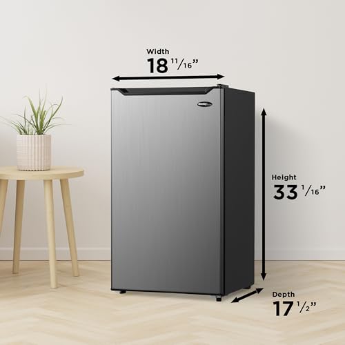 Danby DAR032B2SLM 3.2 cu. ft. Compact Fridge in Stainless Steel on Fridge.com