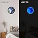 OCEST 12 Inch Night Light Wall Clock for Bedroom, Silent Battery-Operated Wall Clock Glow in The Dark for Living Room/Kitchen, Large Digital Display Kids Birthday Present-Moon