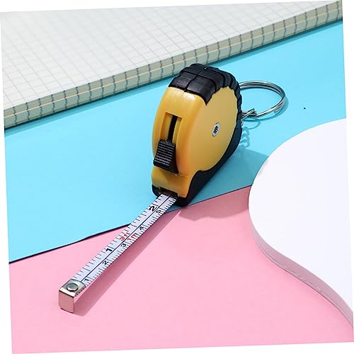 Mini cinta métrica retráctil en llavero 10 piezas miniatura 6