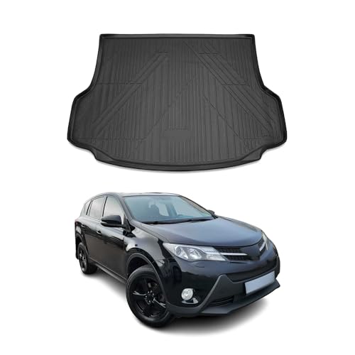 Tapis de coffre pour Toyota RAV4 2013-2018 caoutchouc noir finition premium durable