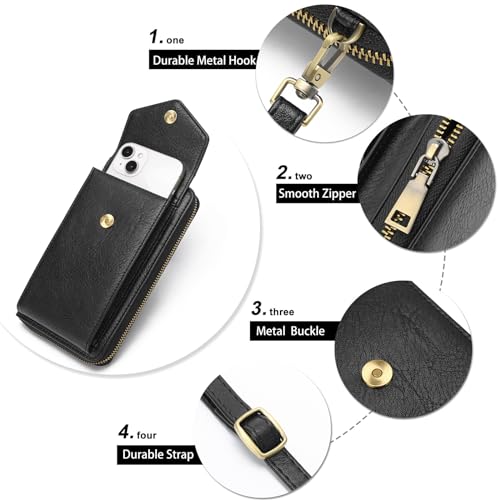 Image of SENDEFN Small Crossbody Cell Phone Purse for Women Leather Cellphone Bags Wallet Purses with Multi Card Slots