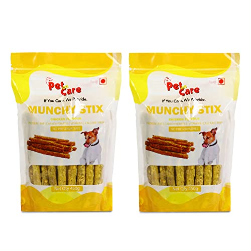 Pet en Care Dog Treat Munchy Sticks, Chew Sticks, Chicken Flavors - 450 GMS (Buy 1 Get 1 Free) Total 900 GMS Pack - All Life Stages (B00LWWI8DQ) Amazon Price History, Amazon Price Tracker