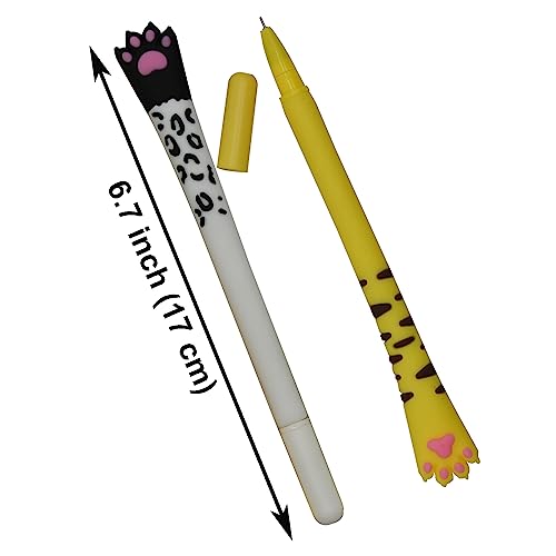Maydahui 8 bolígrafos roller con tinta negra y diseño gato miniatura 2