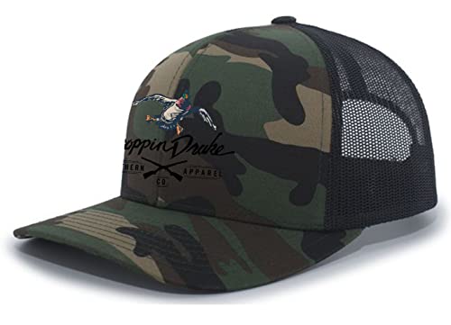 Image of Mallard Duck and Gun X Logo Mesh Back Trucker