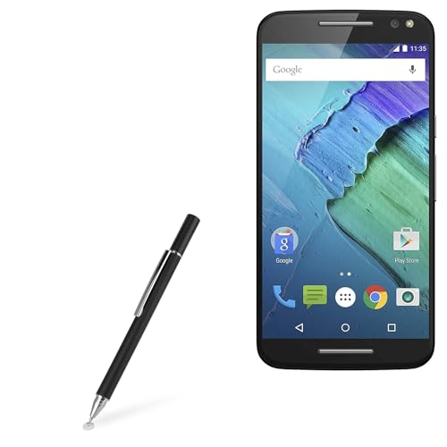 BoxWave Stylus Pen Compatible with Motorola Moto X Pure Edition - FineTouch Capacitive Stylus, Super Precise Stylus Pen - Jet Black