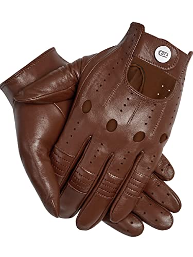 GSG Men Genuine Leather Biking Gloves