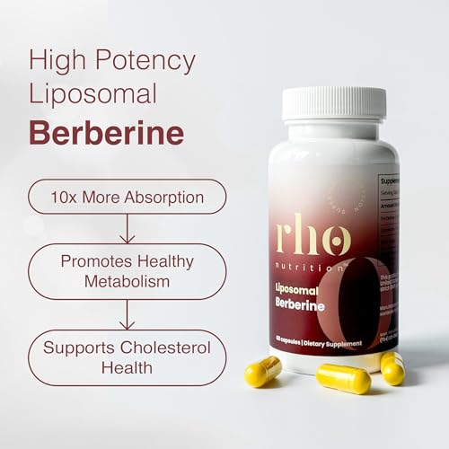 Rho Nutrition Liposomal Berberine Capsules - Ultra High Absorption Supplement – Supports Immune Function, Gut Health and Metabolic and Cardiovascular Health (60 Capsules) - Image 3