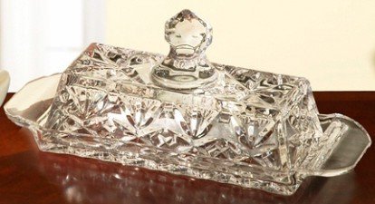 Fifth Avenue Crystal Essex Butter Dish with Cover