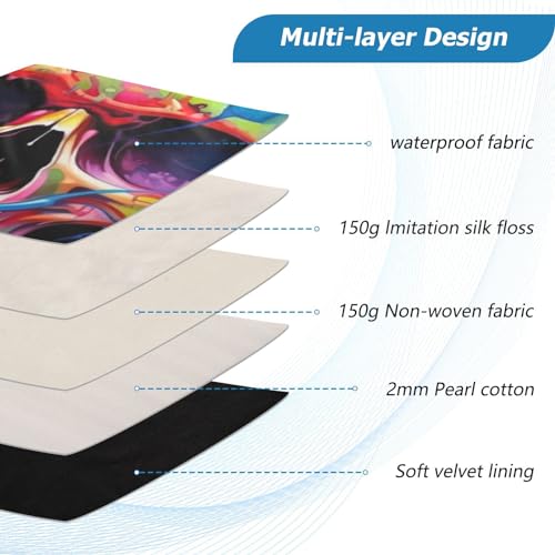 Funda para portátil 13-14 pulgadas impermeable con diseño de calavera miniatura 4