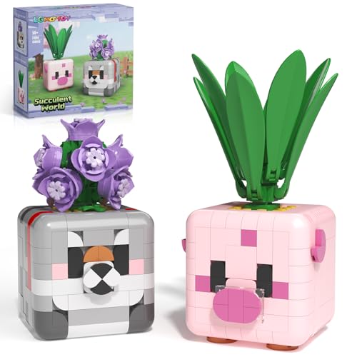 LGMCFTOY Botanicals Flowers Building Blocks Toys for Kids - Boys, Girls, Adult Desk and Room Decor Displays - Christmas Stocking Stuffers and Birthday Gifts