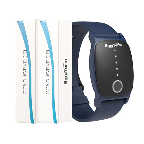 EmeTerm Explore - Pulsera antináuseas IP67, impermeable, movimiento matutino, alivio de vómitos, recargable, diseño clásico, sin medicamentos, sin efectos secundarios, paquete de 2 gel conductor extra