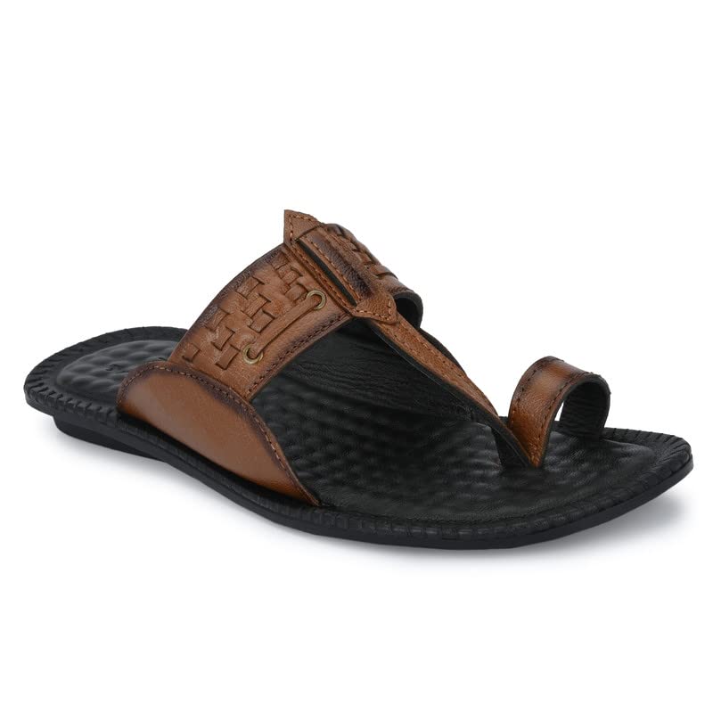 TrueYarnGenuine Leather Kolhapuri Chappals For Men| Leather Slippers For Men | Thong Sandals For Men | Stylish & Comfortable
