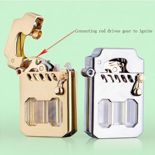 Encendedor Vintage Rocker Trench Recargable Kerosene miniatura 3