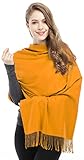 Women Solid Soft Cashmere Blend Shawl Wrap Stole