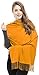 Women Solid Soft Cashmere Feel Shawl Wrap Scarf