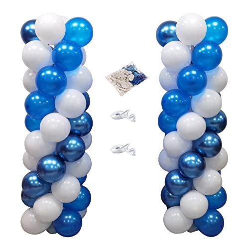 MOXMAY Blue and White Balloon Tower Kit