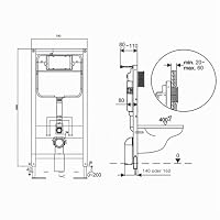 sanicomfort Wand WC-Set Rivo + Vorwandelement inkl. runder Betätigungsplatte | Unterputz-Komplettset mit 2-Mengen-Spülung | modernes & pflegeleichtes WC-System – Ansicht 8