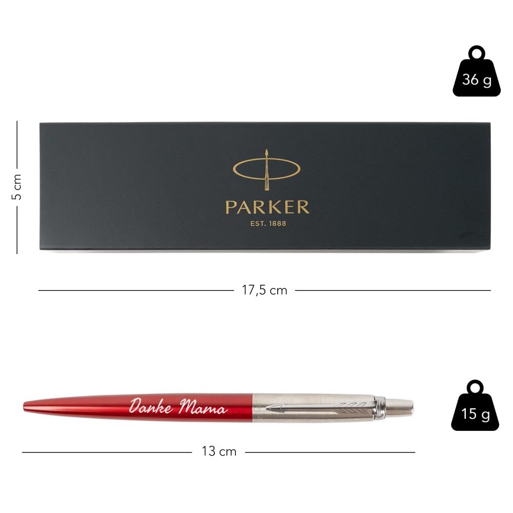 Ocadeau Parker Jotter Kugelschreiber Blau – Personalisierbar Mit Gravur, In Parker-Box