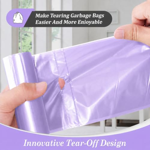 Small Trash Bags 3 Gallon 150 Count Small Trash Bags Colorful Small Garbage Bags, Trash Can Liners for Bathroom Home Office Kitchen Bedroom, fit 5-10 Liter, 1,1.2,1.6,2,2.6,3 Gal,Multicolor - Image 4
