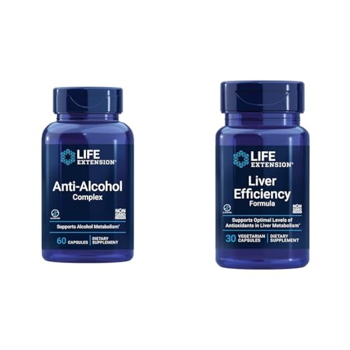 Life Extension Liver Health Support Bundle with Anti-Alcohol Complex and Liver Efficiency Formula