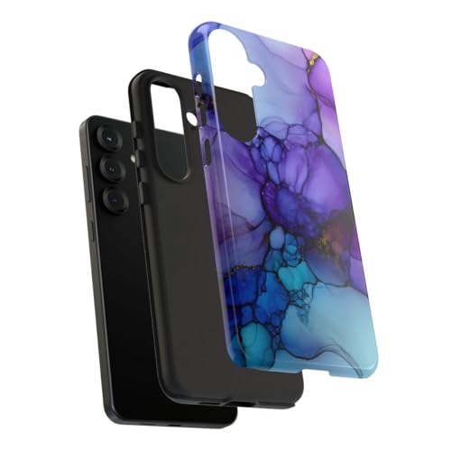 Encre à l'alcool violet coque Galaxy S25 Plus brillante - 4