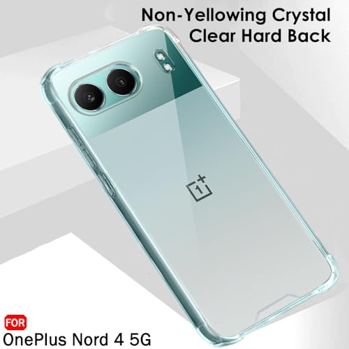 Image of TheGiftKart Crystal Clear Back Cover Case for OnePlus Nord 4 5G | Shock Proof 360 Protection | Hard Clear Back Cover Case for OnePlus Nord 4 5G (PC & TPU, Transparent Bumper)